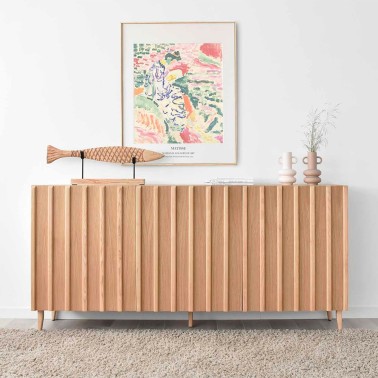 APARADOR MADERA ESTILO NORDICO STOKEN 3 PUERTAS