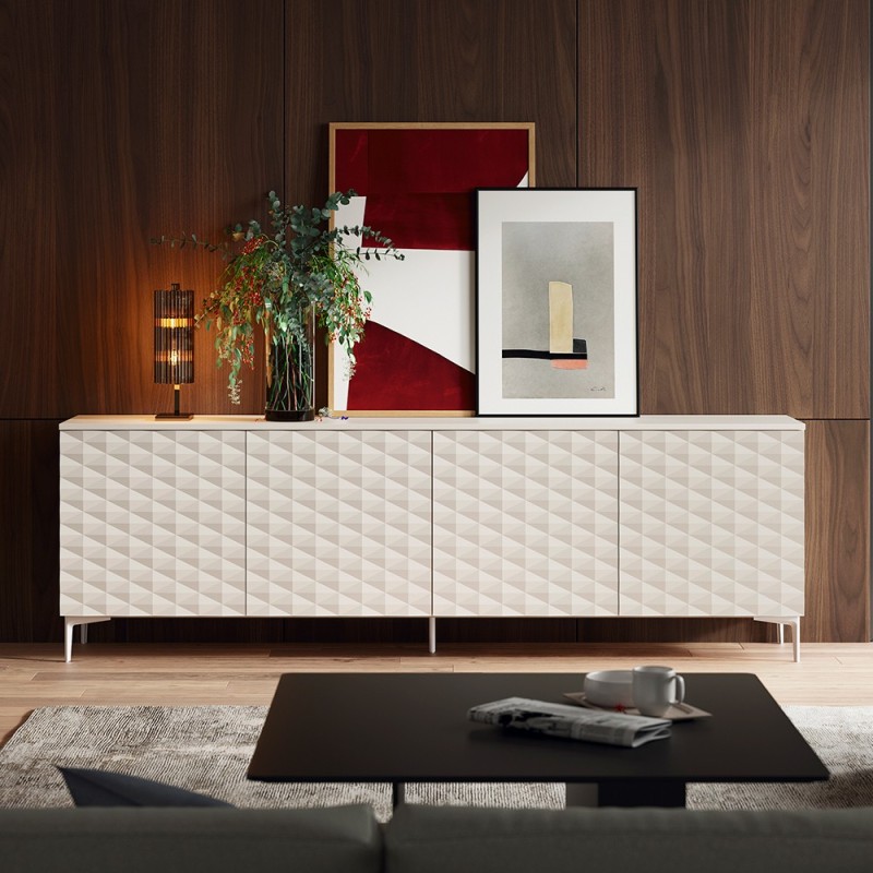 Aparador moderno 4 puertas Cross 241 cm