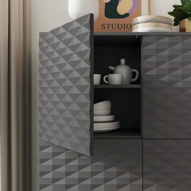 Aparador alto 4 puertas Cross 121 cm