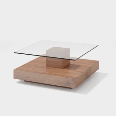 Mesa de centro cuadrada de cristal Hipster