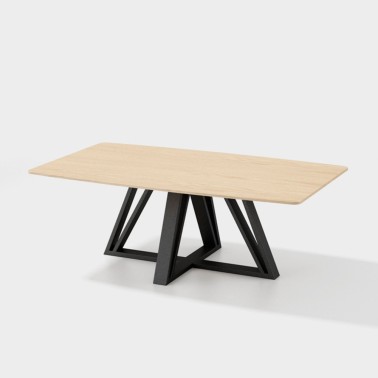 Mesa de centro madera y patas metal Baltik