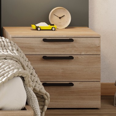 Mesita de noche con 3 cajones Sab