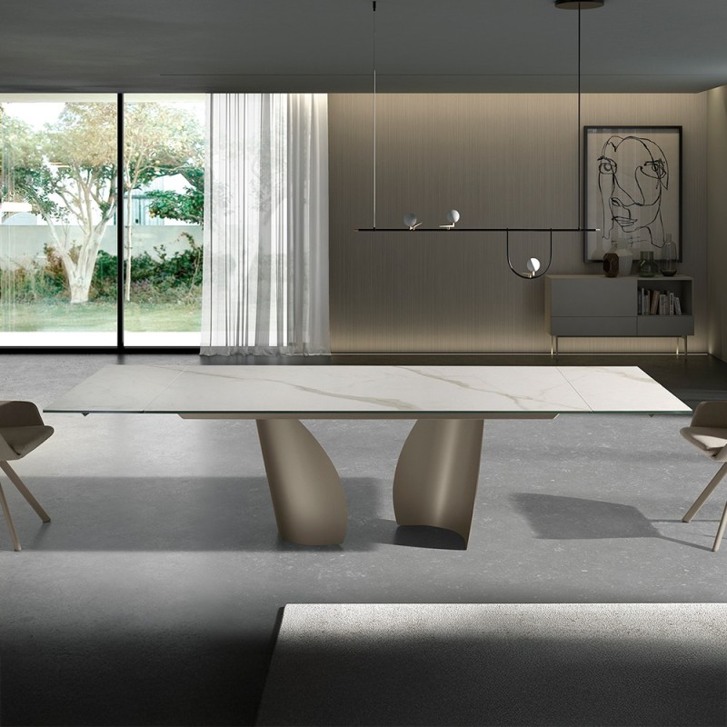 MESA DE COMEDOR EXTENSIBLE CERAMICO MELODY