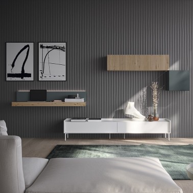 Composición modular moderna de salón REPLAY 09