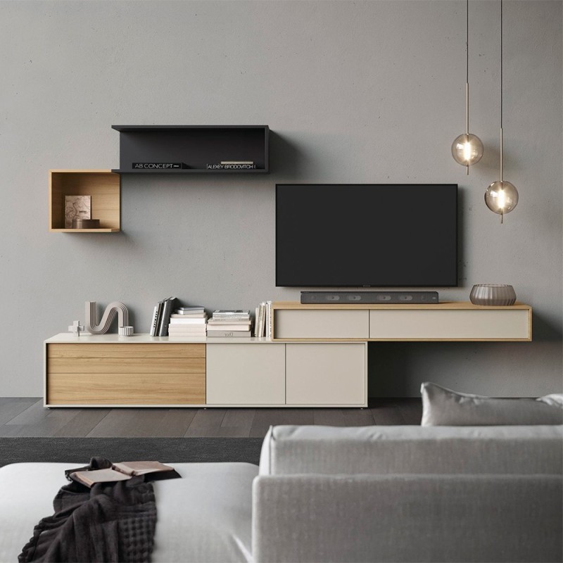 Composicion modular moderna para salon a dos alturas ZOOM 506