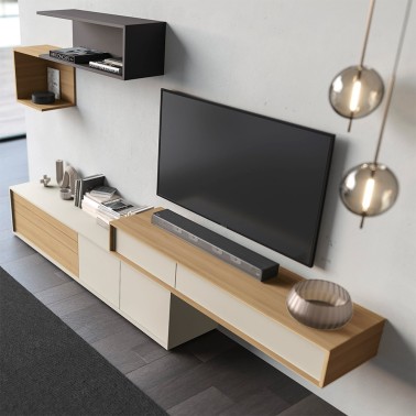 Composicion modular moderna para salon a dos alturas ZOOM 506