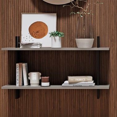 Recibidor con paneles alistonados y 2 colgadores Replay 302