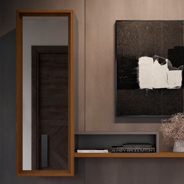 Recibidor modular con armerio con frente de espejo Replay 305