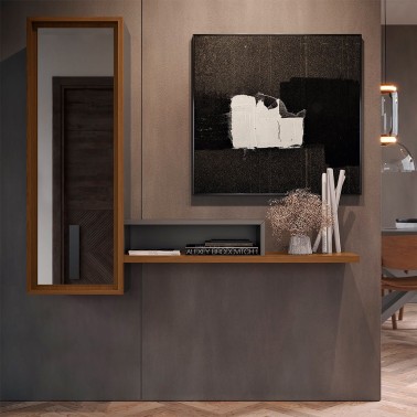 Recibidor modular con armario con frente de espejo Replay 305