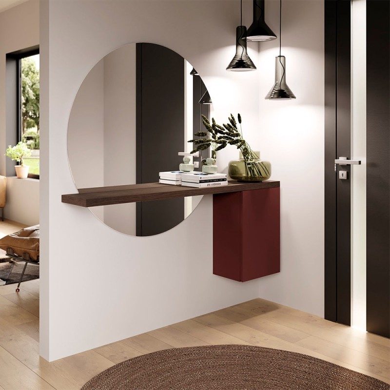 Recibidor suspendido con espejo redondo Replay 306