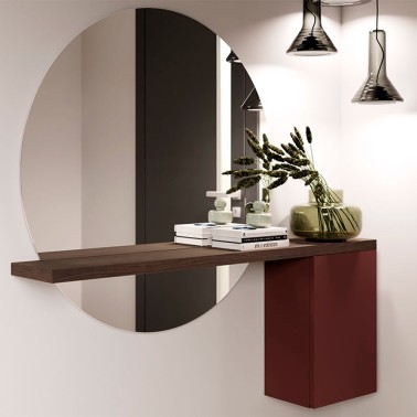 Recibidor suspendido con espejo redondo Replay 306