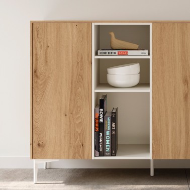 Aparador 2 puertas y 3 huecos Med 50