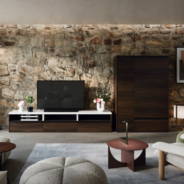 Composición para salón con mueble ttv y mueble alto MED 60