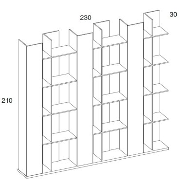 Estantería Lees 230x210 cm