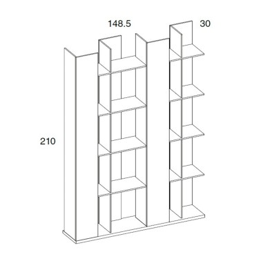 Estantería Lees 148,5x210 cm