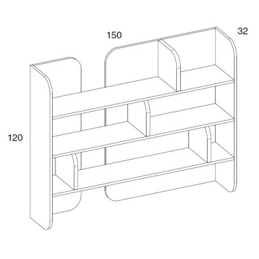 Estantería Shell 150x120 cm