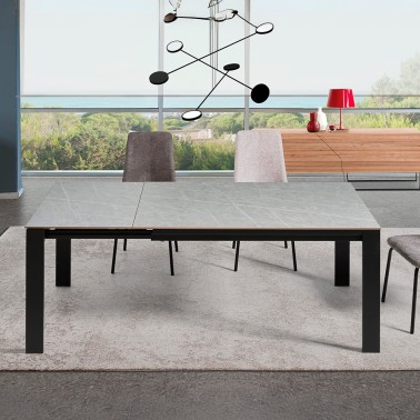 Mesa extensible porcelanico Solid Gris ENZO