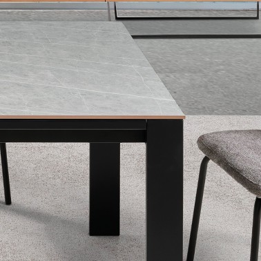 Mesa extensible porcelanico Solid Gris ENZO