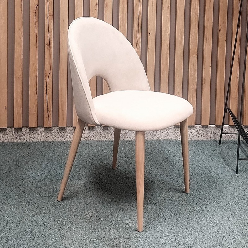 Silla moderna tapizada con patas metalicas RYTA BRIDO