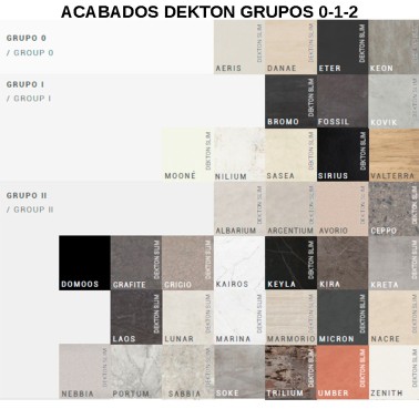 Mesa Kerala de Cancio con encimera Dekton y patas de madera