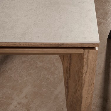 Mesa de comedor extensible de porcelanicoa Amber de Rodri Diseño