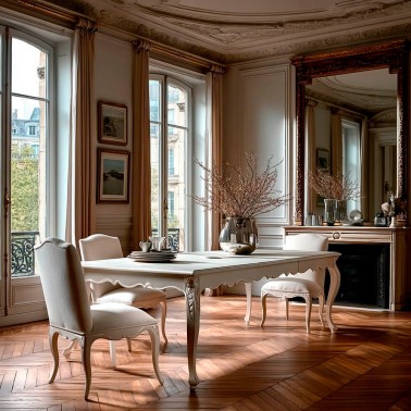 MESA COMEDOR RECTANGULAR EXTENSIBLE COURCHEVEL 160x110