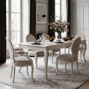 MESA COMEDOR RECTANGULAR EXTENSIBLE COURCHEVEL 160x110