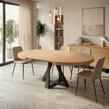 MESA REDONDA EXTENSIBLE DE MADERARIFE DE RODRI DISEÑO