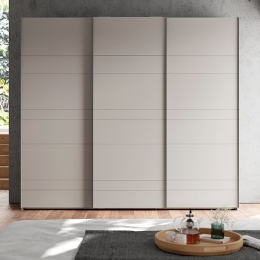 Armario  de puertas correderas solapadas Flag con 3 cuerpos interiores