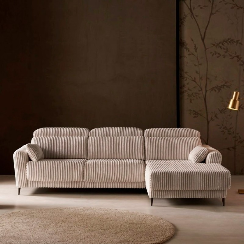 Sofa chaisselongue con asientos deslizantes Turin