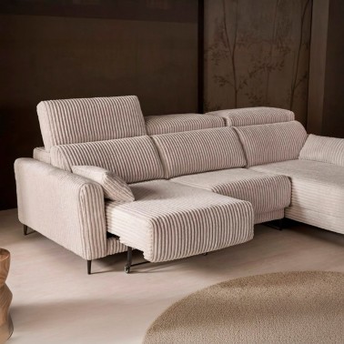 Sofa chaisselongue con asientos deslizantes Turin