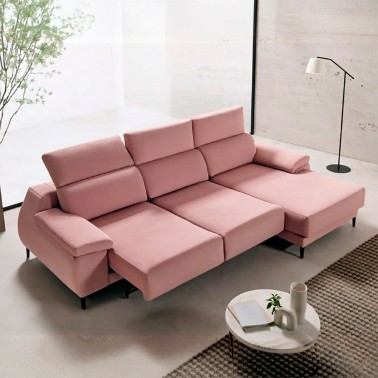 Sofa chaisselongue con asientos deslizantes Munich