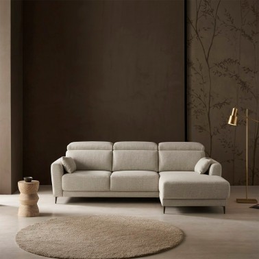 Sofa chaisselongue con asientos deslizantes Turin