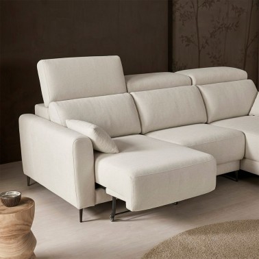 Sofa chaisselongue con asientos deslizantes Turin