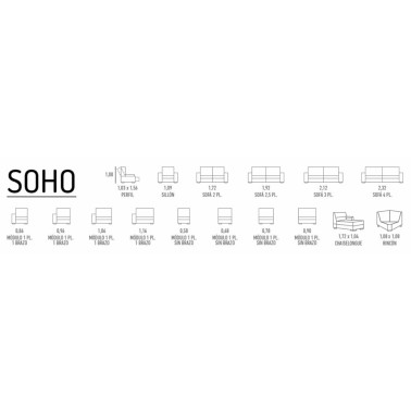 Sofa relax con chaisselongue  Soho