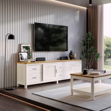 Mueble Tv 2 cajones y 1 puerta 231 cm CERDEÑA