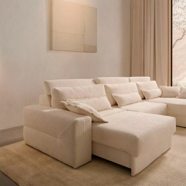SOFA DESLIZANTE CON CHAISELONGUE ARES