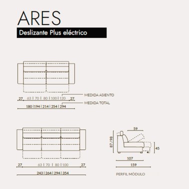 SOFA DESLIZANTE CON ARCON RANDI