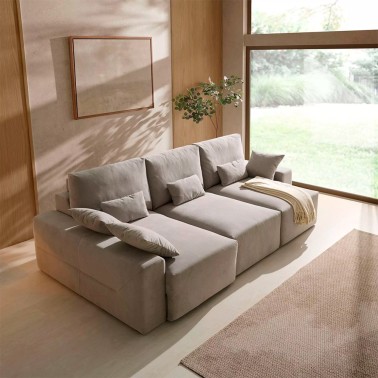 SOFA DESLIZANTE BANDEJA DE ARRASTRE CON CHAISELONGUE LAYA