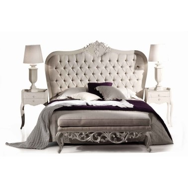 Cabecero clasico tapizado capitone para cama 150 cm Piau