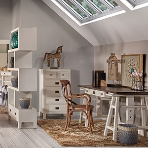 MUEBLES COLONIALES EN BLANCO COLECCION EVEREST