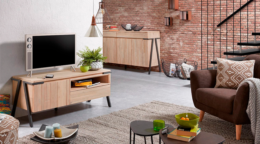 Los muebles industriales combinan muy bien con el estilo nordico