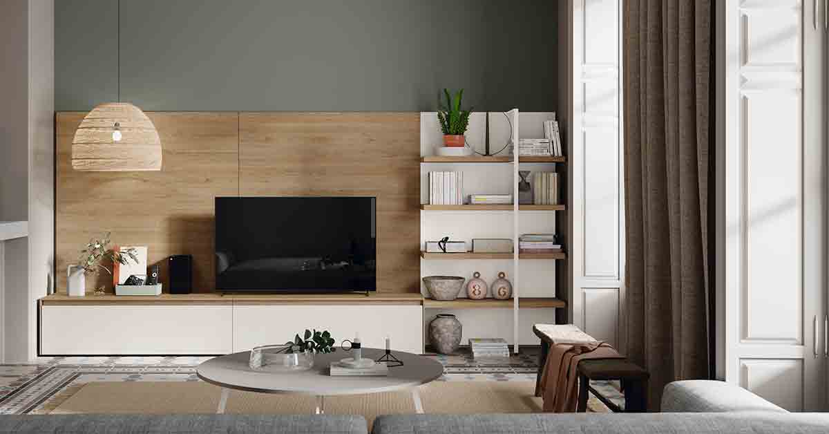 Mueble de Tv con estanteria
