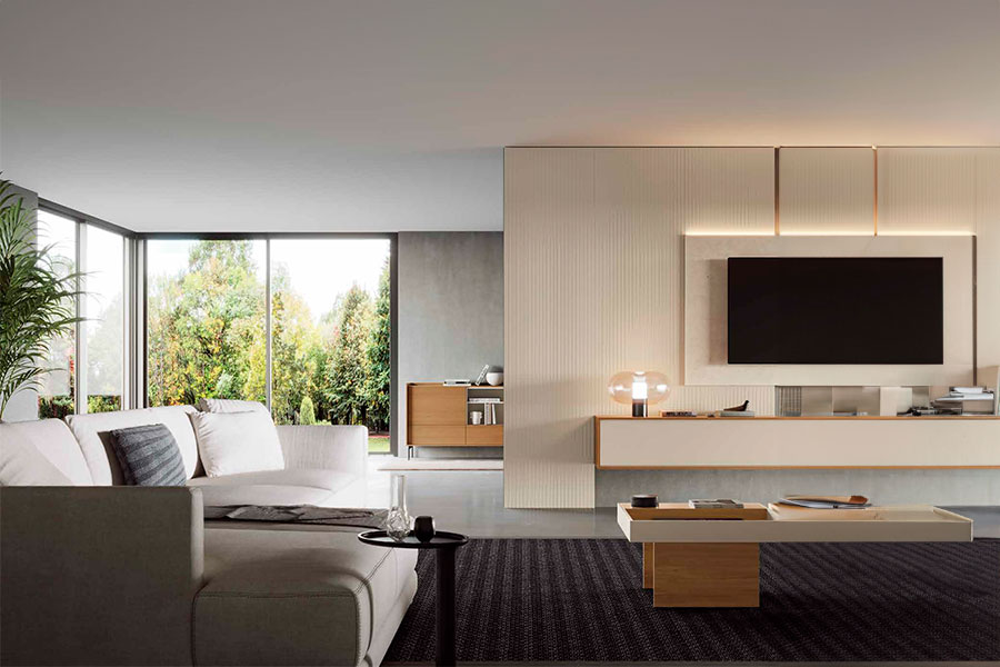 Distribucion del espacio en un salon