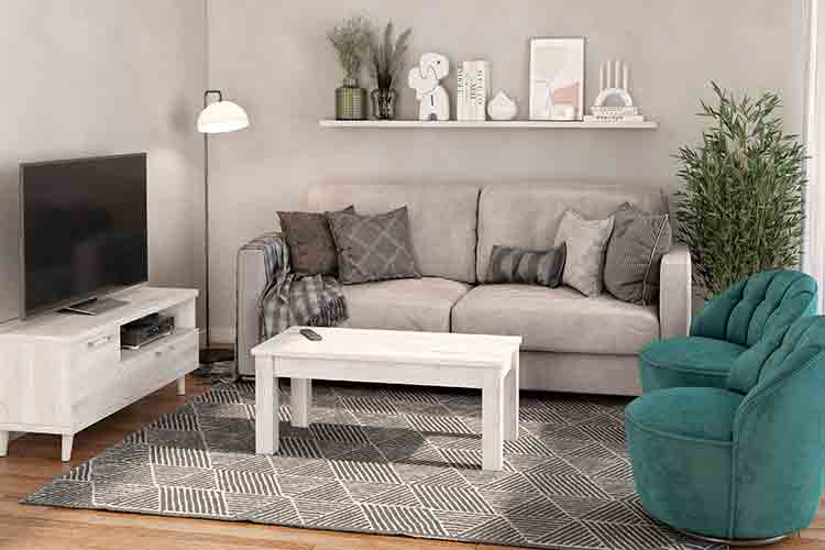 salon nordico pequño blanco