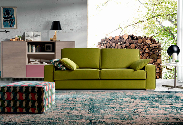 sofa moderno green