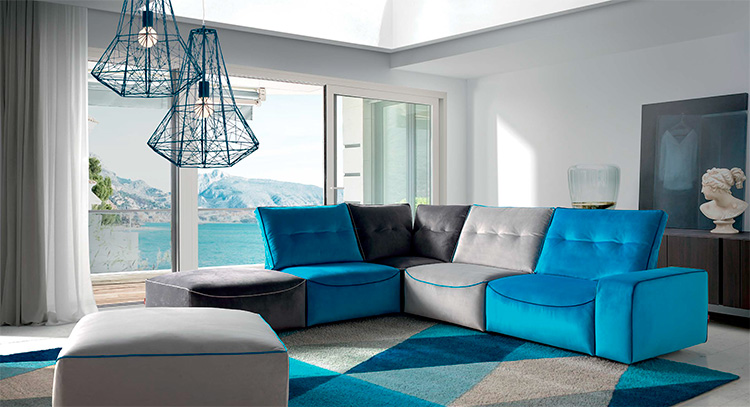 sofa moderno por modulos simetria