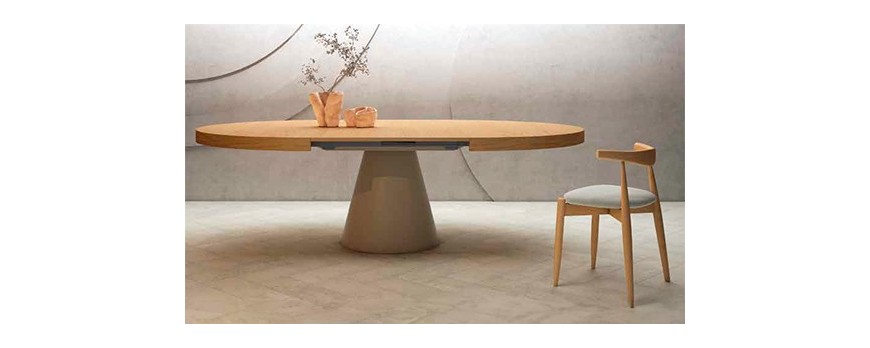 Mesas redondas extensibles para comedores pequeños