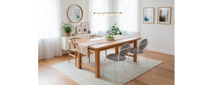 Cómo combinar la mesa de comedor con sillas ligeras y cómodas