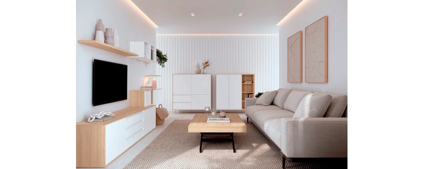 Cómo distribuir los muebles en un salón rectangular